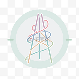 彩色徽标图片_带有螺旋箭头的彩色徽标 向量