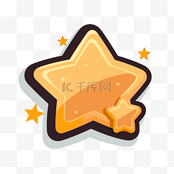 带星星的星形饼干的图标 向量
