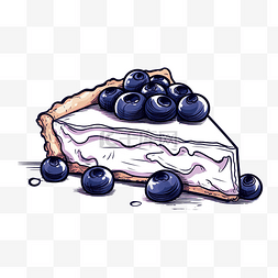 山竹线条图图片_一块蓝莓派，使用线条彩色图像糖