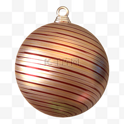 条纹装饰球图片_圣诞节装饰球3d节日装饰