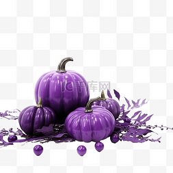 秋季万圣节装饰紫色概念设计派对