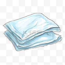 纸巾湿纸巾图片_湿巾插画