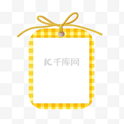 正方形黄色标签图片_可爱的黄色横幅标签标签格子方格