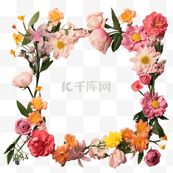 花卉装饰框