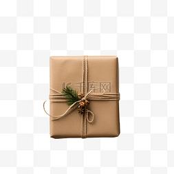 圣诞节复古礼盒图片_在家里用复古风格的回收牛皮纸包