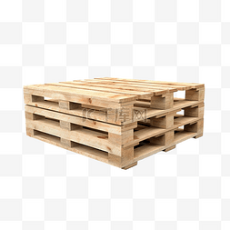 材料运输图片_3d 渲染孤立的木托盘