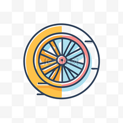 图形自行车轮图标 向量