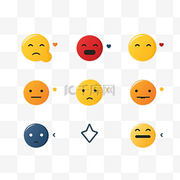 表情评级图片_表情符号反馈评级客户评论剪贴画