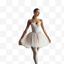 临时演员图片_圣诞树附近穿着白色芭蕾舞短裙和