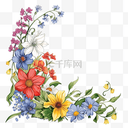 花卉边框 illustrati
