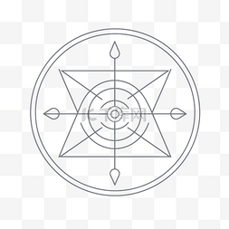 白色神圣背景图片_线条插图中的神圣几何符号 向量