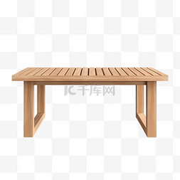 桌子在地毯上图片_木桌 3d 插图