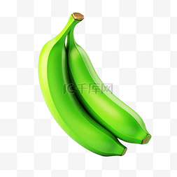 孤立的绿色香蕉
