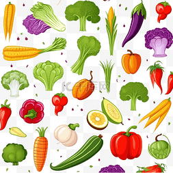 牛油果装饰背景图片_蔬菜和水果的无缝模式