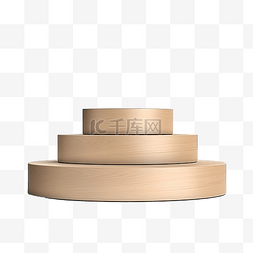 木质圆柱图片_3D 空白木质讲台架展示简约基座或