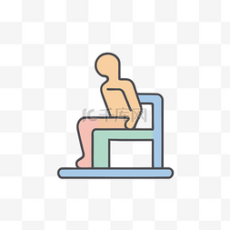简单椅子图片_一个人坐在带椅子的运动凳上的线