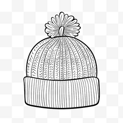 冬季针织帽线性涂鸦