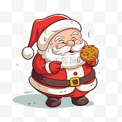 吃披萨人物图片_圣诞老人吃饼干剪贴画圣诞老人与