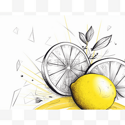 矢量柠檬线条图片_柠檬和柠檬水矢量图 ilustracion