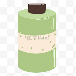 绿色护肤品png图片_绿色山茶洗发液沐浴液