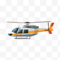 直升机救援图片_简约风格的直升机插图