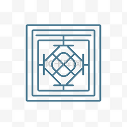 联锁方形佛教图案的图标 向量