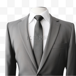 折叠丝带图片_灰色西装和领带