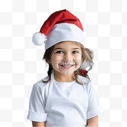 厨房照片图片_孩子在厨房里戴着圣诞帽