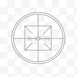 圆内有四个点的方形符号 向量