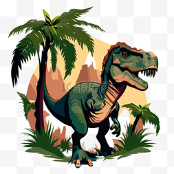 侏罗纪公园恐龙 向量