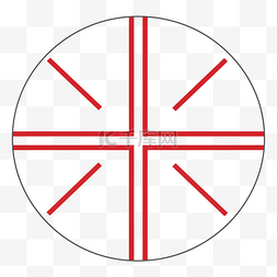 十字架圆圈图片_红色和白色的圆圈，顶部有一个十