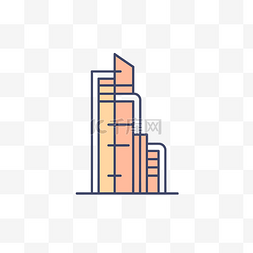 房地产办公大楼概念图标 向量