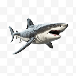 鲨鱼捕食者孤立 3d 渲染