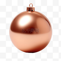 圣诞松枝吊球图片_金属铜圣诞球