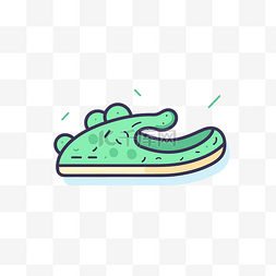 鱷魚图片_平面设计鳄鱼拖鞋图标矢量图