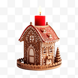 房子形状的圣诞假期装饰烛台