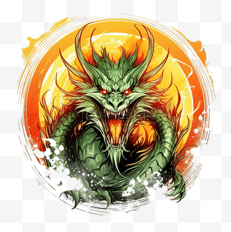 阳光下的龙 龙图 龙怒