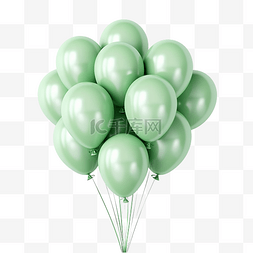 蓝色生日派对图片_绿色气球生日派对