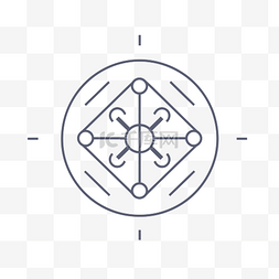 学图标白色图片_科学线概念的占星学符号图标 向