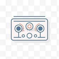 播放器icon图片_音频播放器设计的线条图标 向量