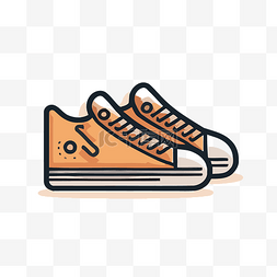 主图鞋图片_带有金属拉链的橙色线鞋图 向量