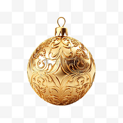 植物球图片_金色风格圣诞球