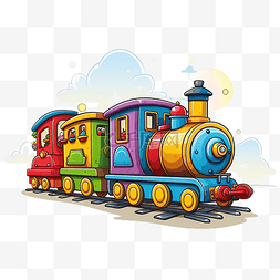 儿童玩具火车png插图