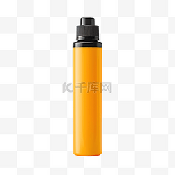 橙帽图片_帶黑蓋和橙黃色管的膠瓶