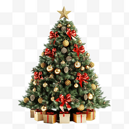 新年装饰圣诞树隔离png文件
