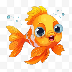 粉色水彩图片_鱼卡通可爱海洋动物