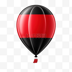 黑白色的球图片_红黑3D氦气球