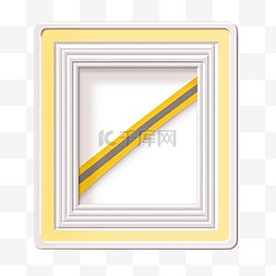 胶带照片框图片_带有空白位置和黄色胶带贴纸的相