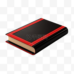棕色水彩图片_黑色和红色封面的书籍插图