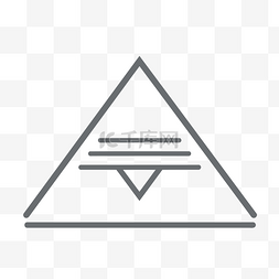 金字塔的线条图标 向量